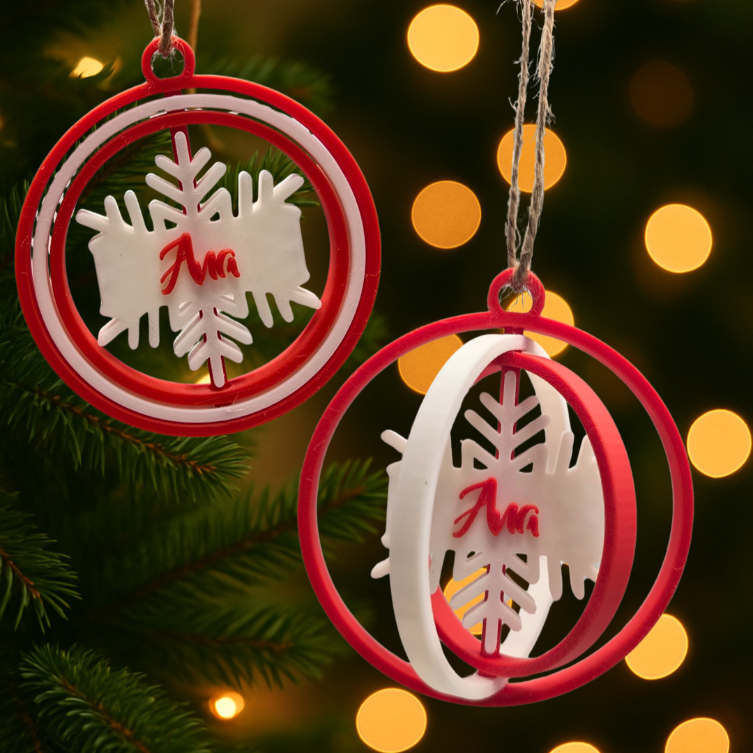 Personalizovani ukras za jelku sfera